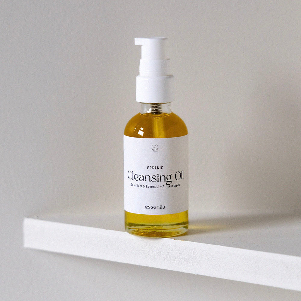 glasbehållare med cleaning oil inuti